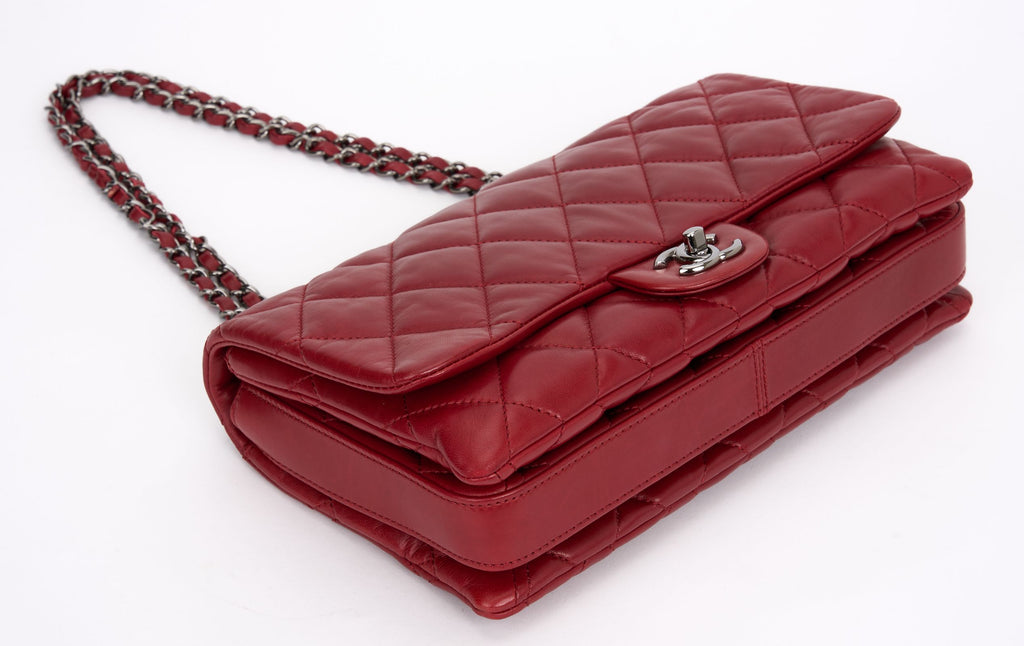 Chanel Red Maxi Accordion Flap Bag