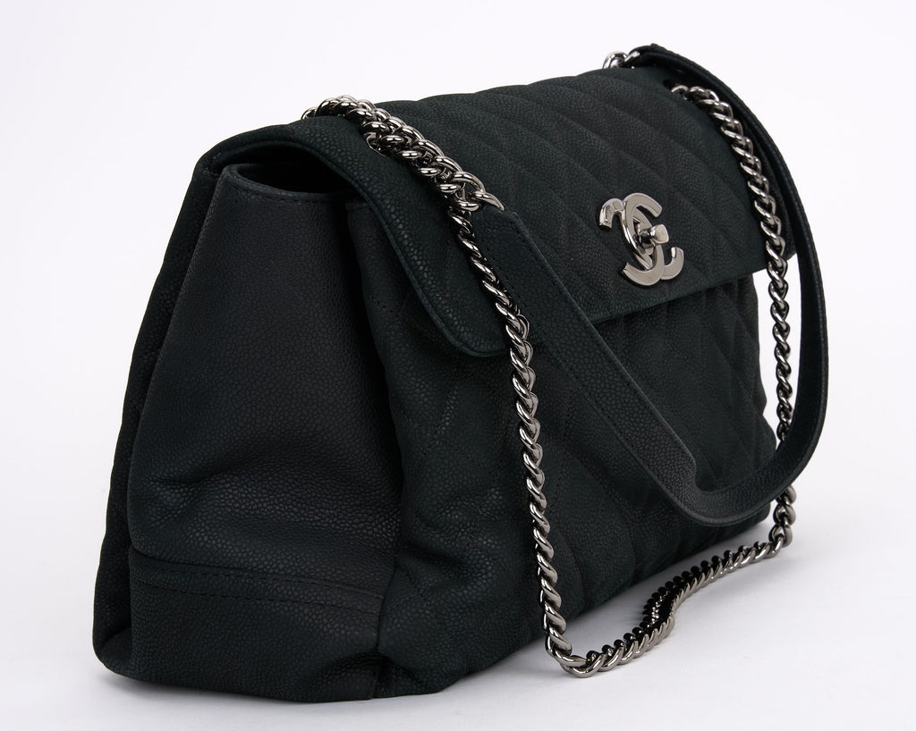 Chanel Quilted Caviar Lady Pearly Flap