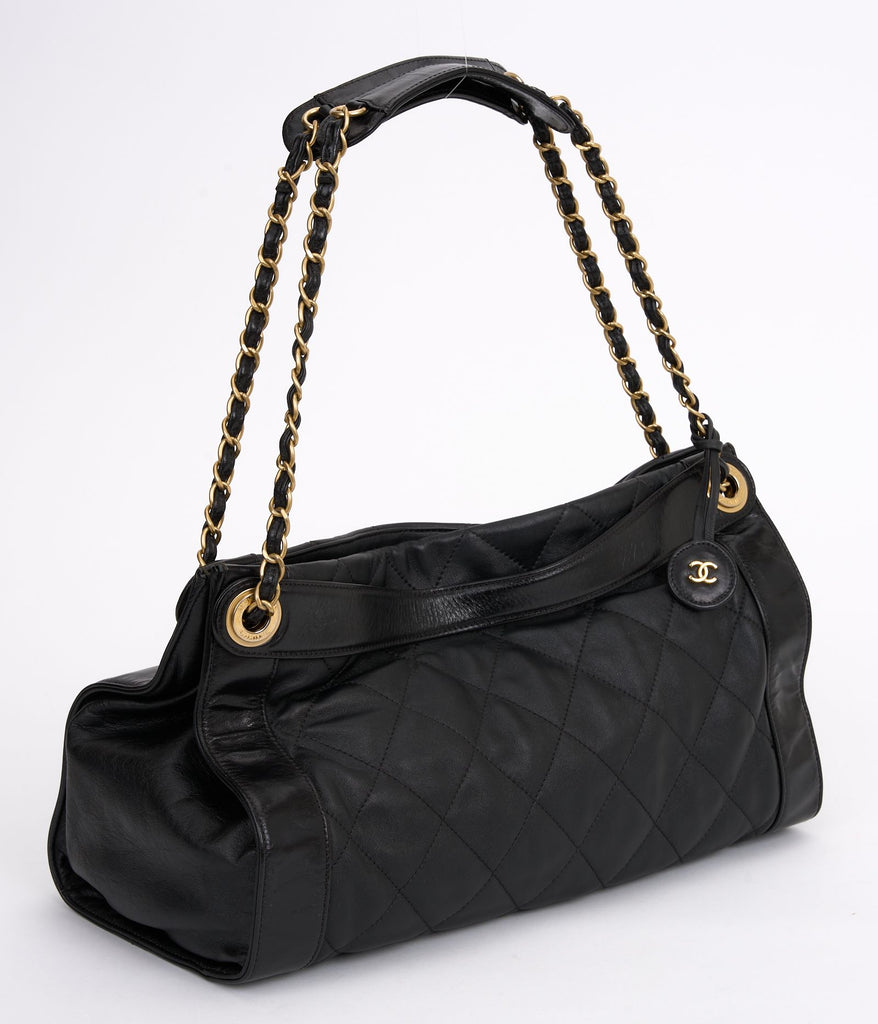 Chanel Black Calfskin Shopper Tote