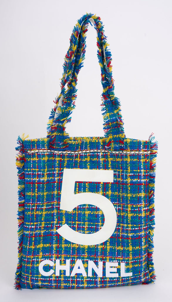 Chanel 5 Multicolor Tweed Tote