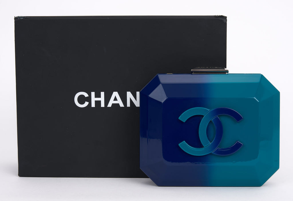 Chanel Ombre Plexiglass Clutch on Chain