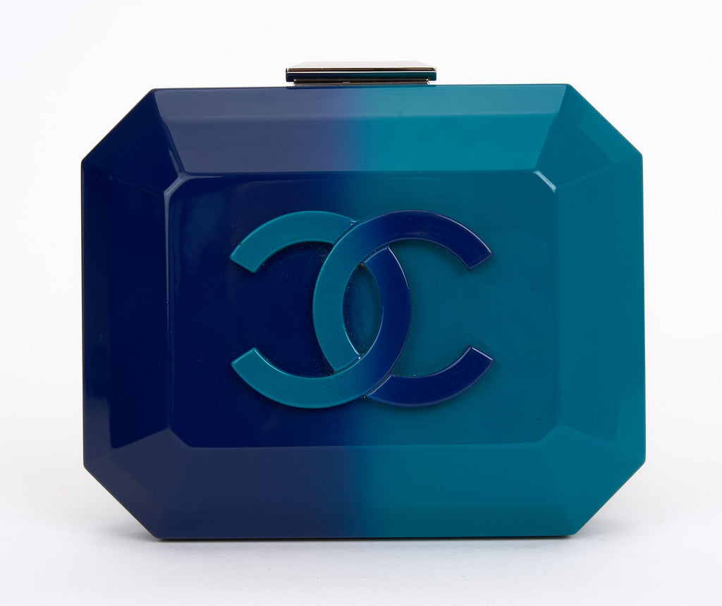 Chanel Ombre Plexiglass Clutch on Chain