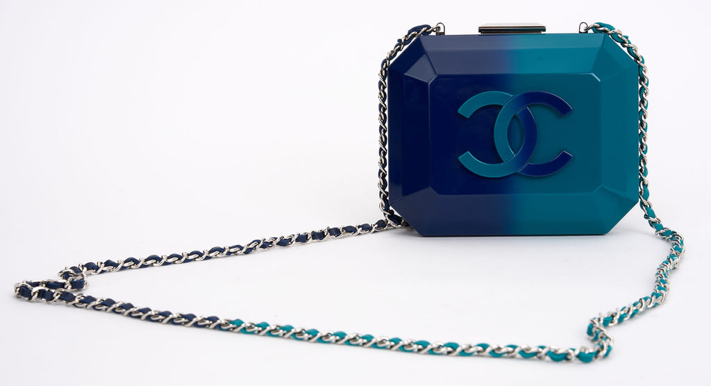 Chanel Ombre Plexiglass Clutch on Chain