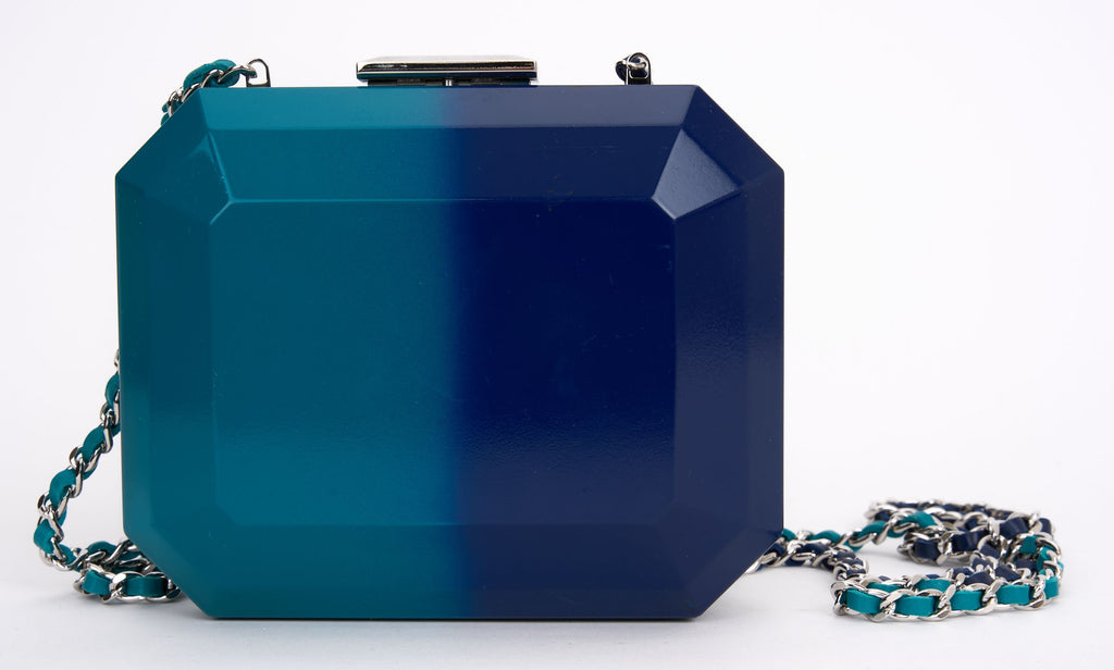 Chanel Ombre Plexiglass Clutch on Chain