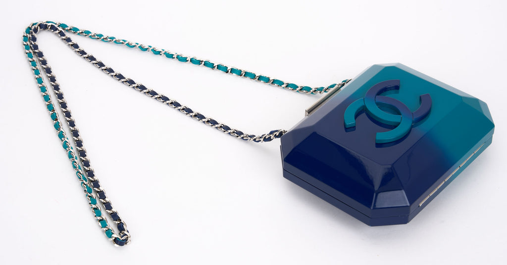 Chanel Ombre Plexiglass Clutch on Chain