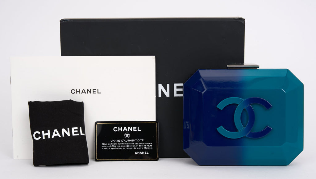 Chanel Ombre Plexiglass Clutch on Chain