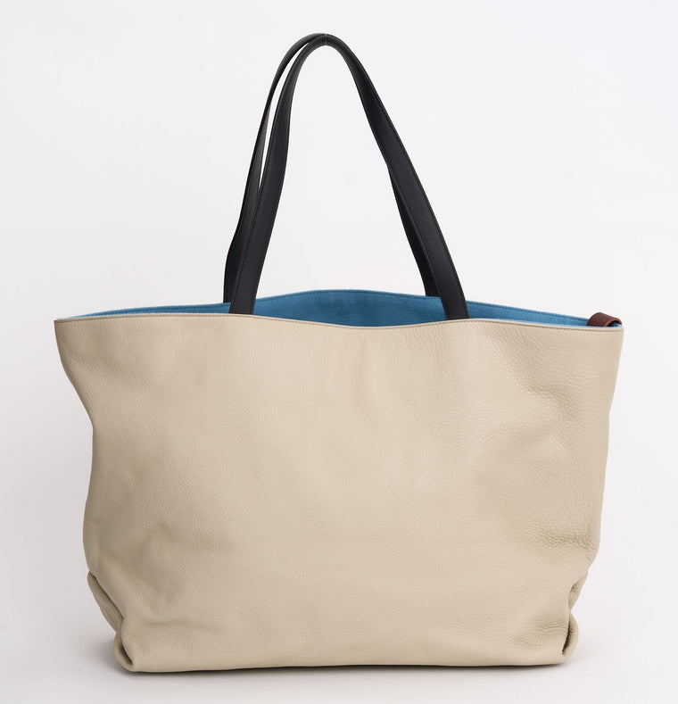 Loro Piana New Leather Cashmere Tote