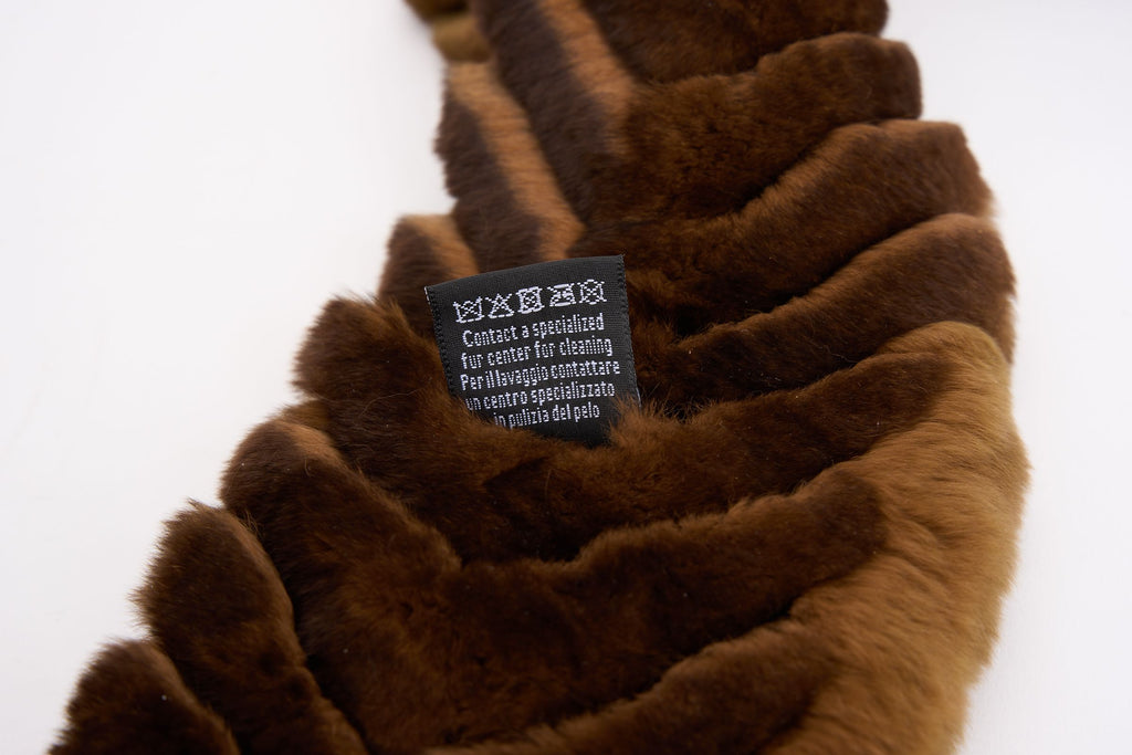 Chanel New Brown Chinchilla Orylag Scarf
