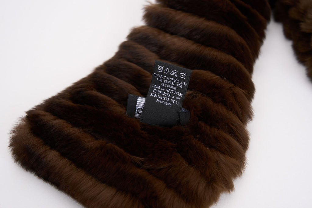 Chanel New Brown Orylag Fur CC Scarf