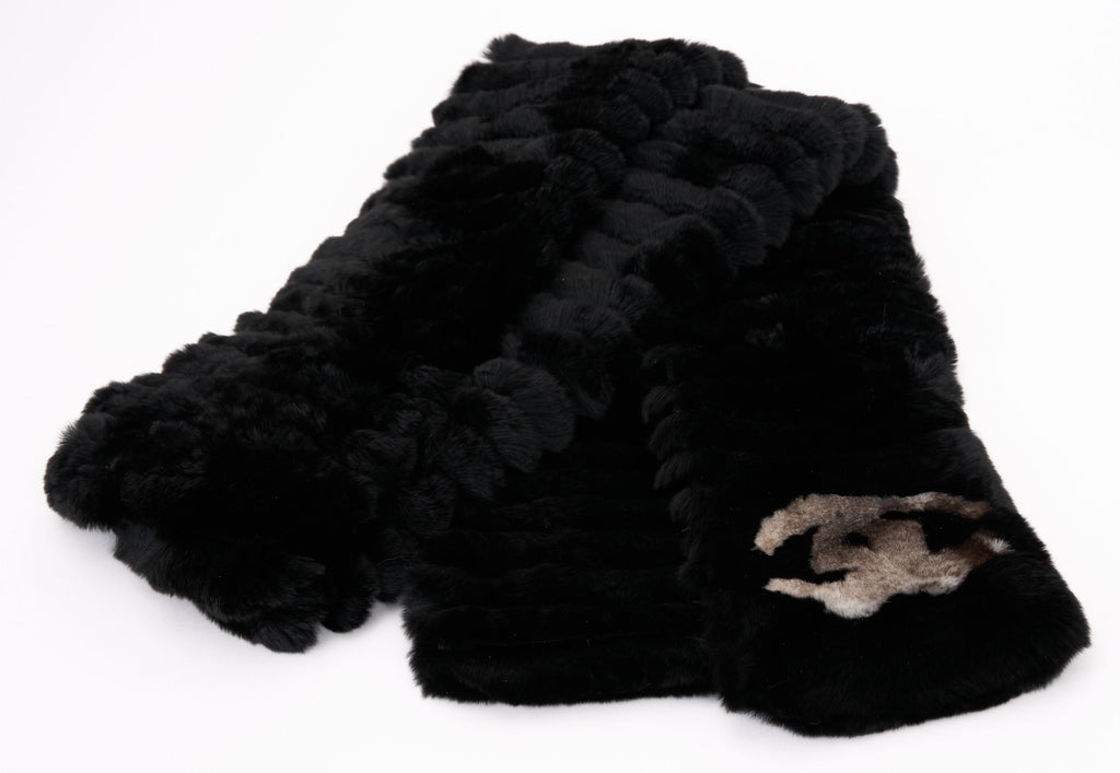 Chanel Chincilla Orylag Fur CC Scarf