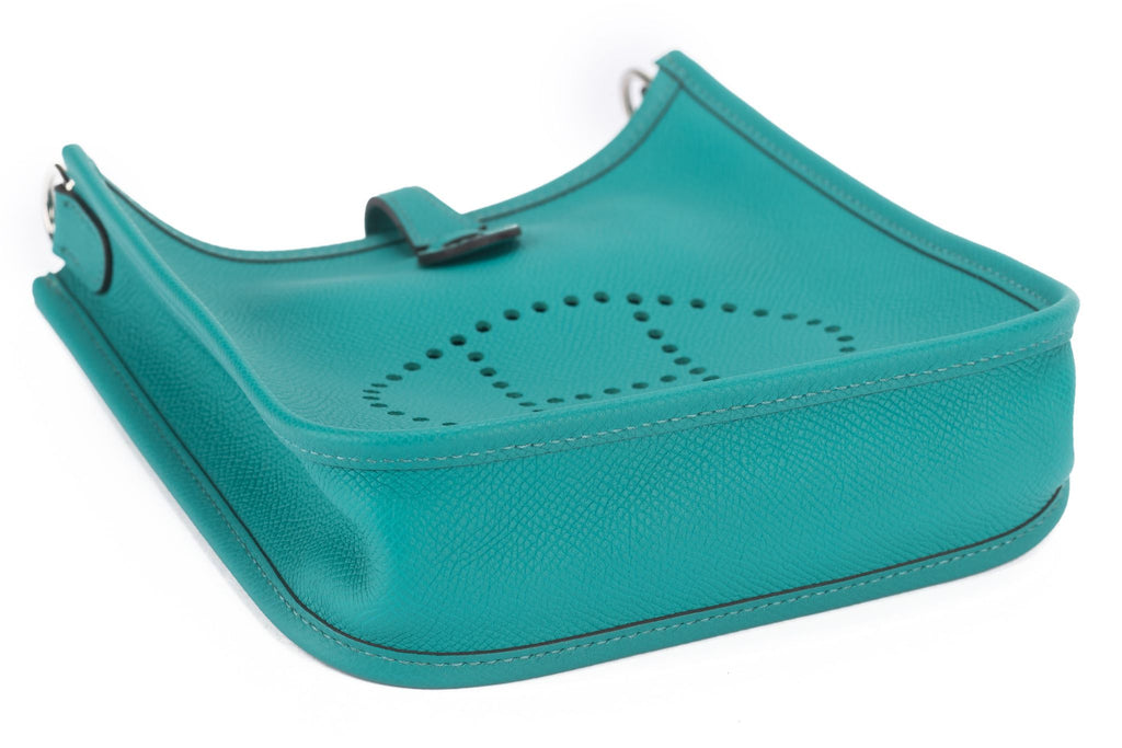 Hermès Mini Evelyne Blue Paon Epsom