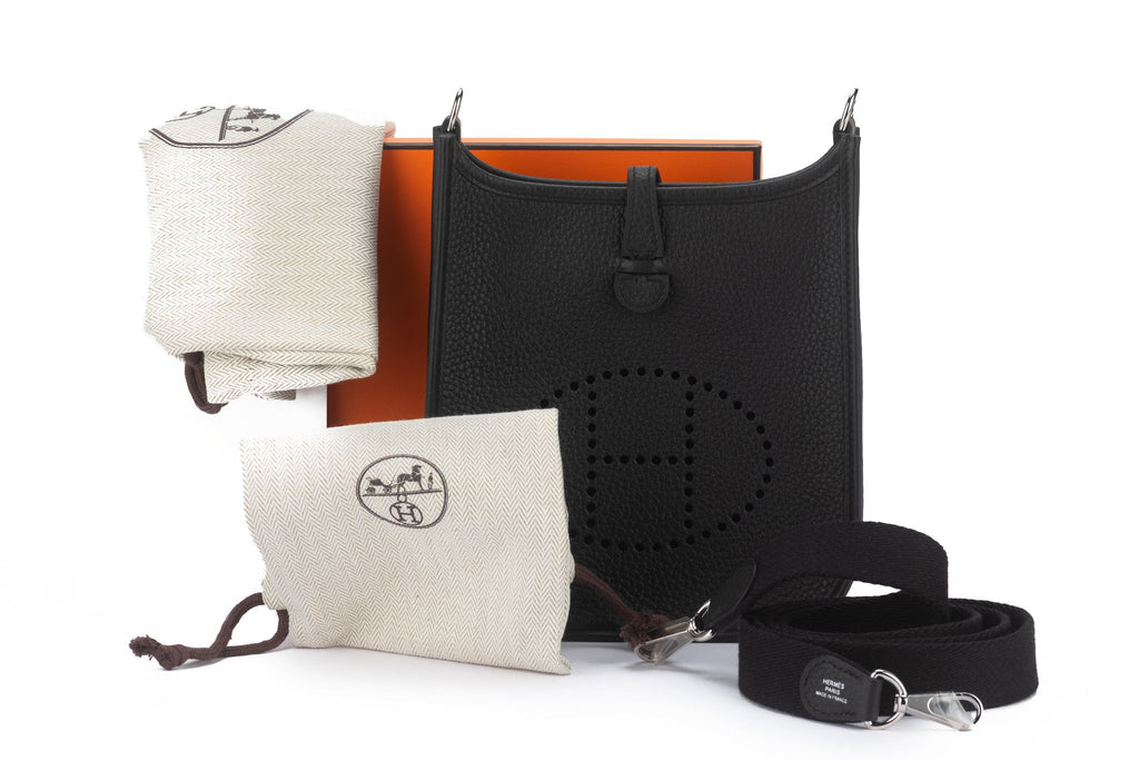 Hermès New Black Mini Evelyne Clemence