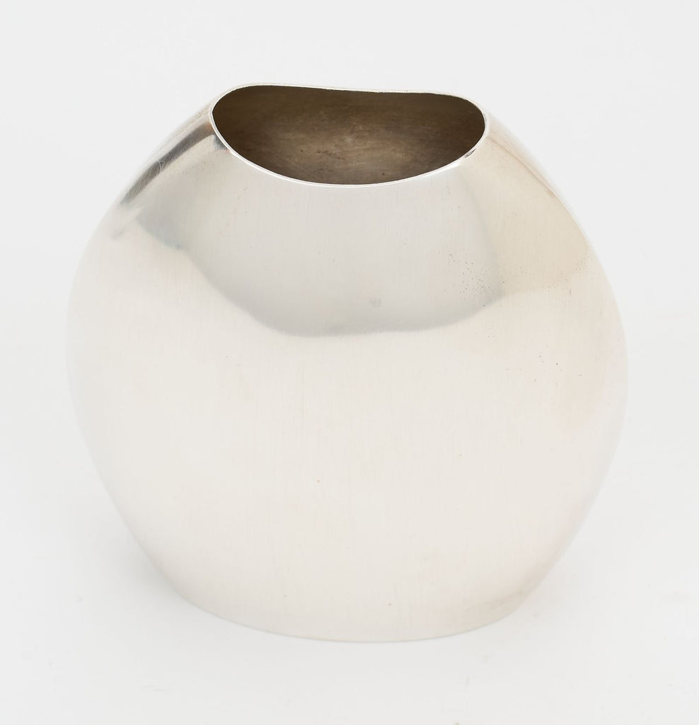 Hermès Small Silver Plate Metal Vase