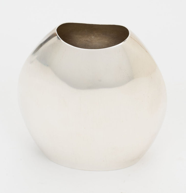 Hermès Small Silver Plate Metal Vase