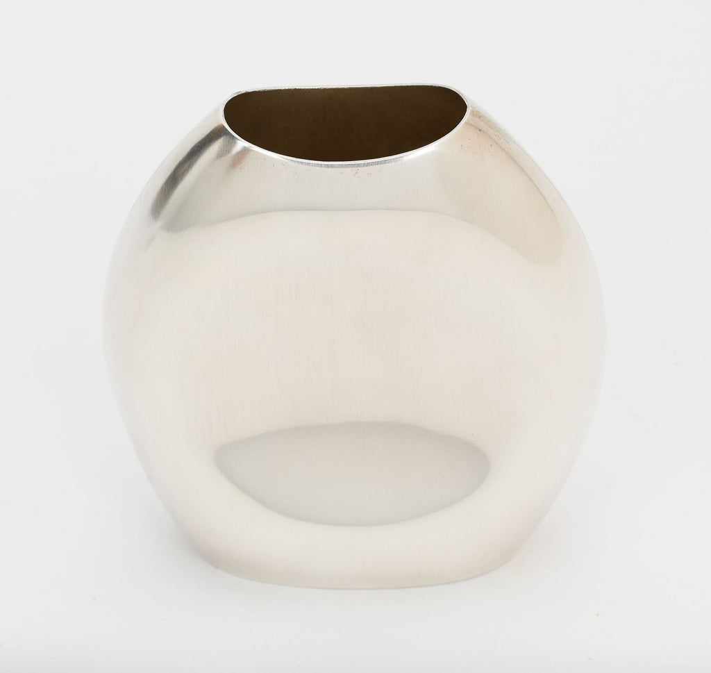 Hermès Small Silver Plate Metal Vase