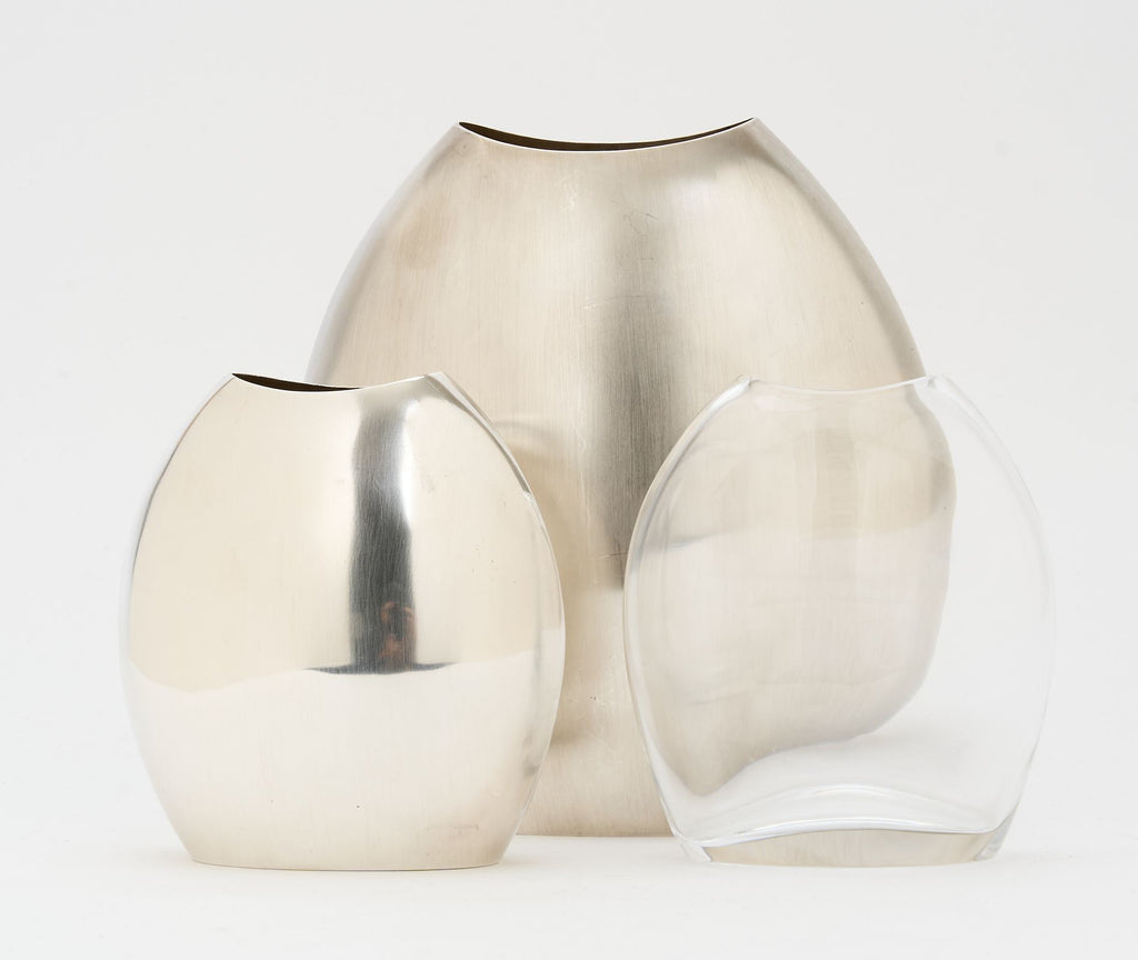 Hermès Small Silver Plate Metal Vase