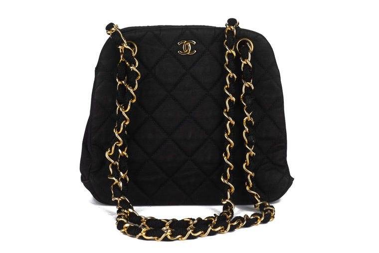 Chanel Vintage Black Chain Shoulder Bag