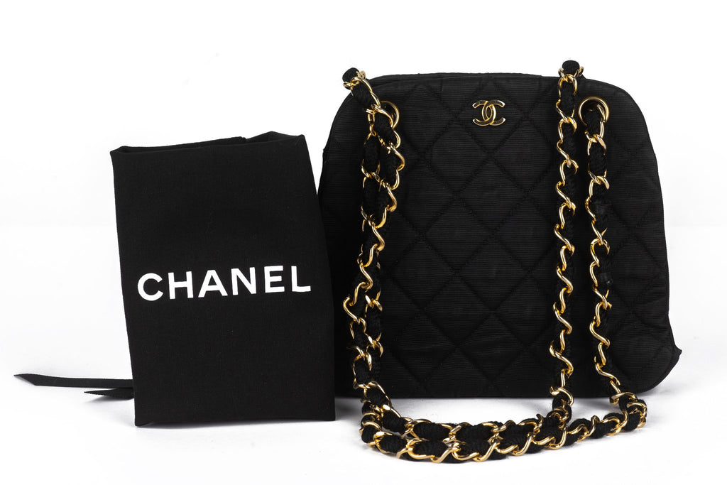 Chanel Vintage Black Chain Shoulder Bag