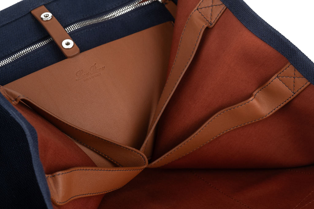 Loro Piana New Unisex Oversize Blue Tote