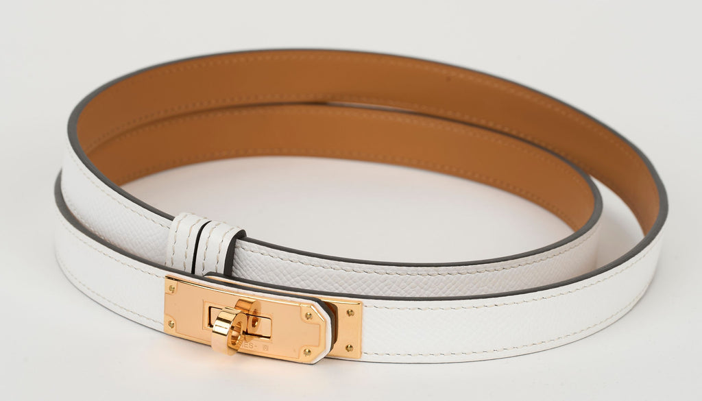 Hermès New Kelly 18 White Rose Gold