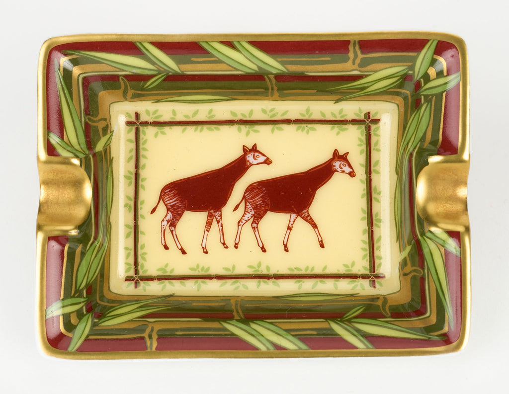 Hermès 4 Mini Jungle Porcelain Ashtrays
