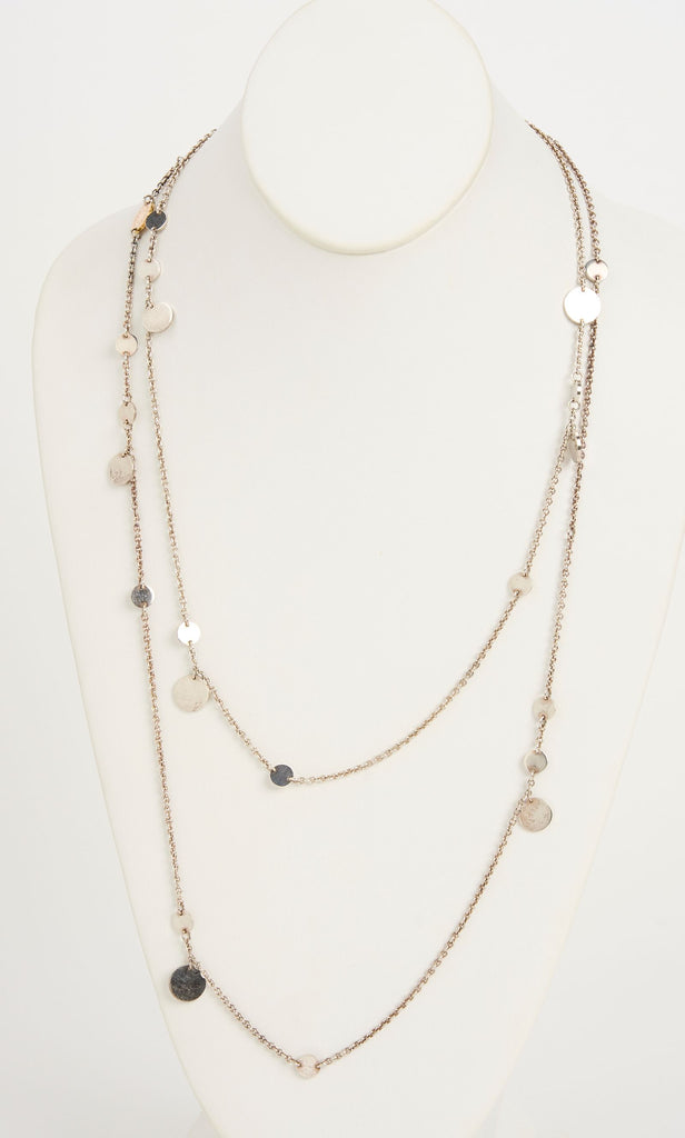 Hermès Silver & Rose Gold Long Necklace