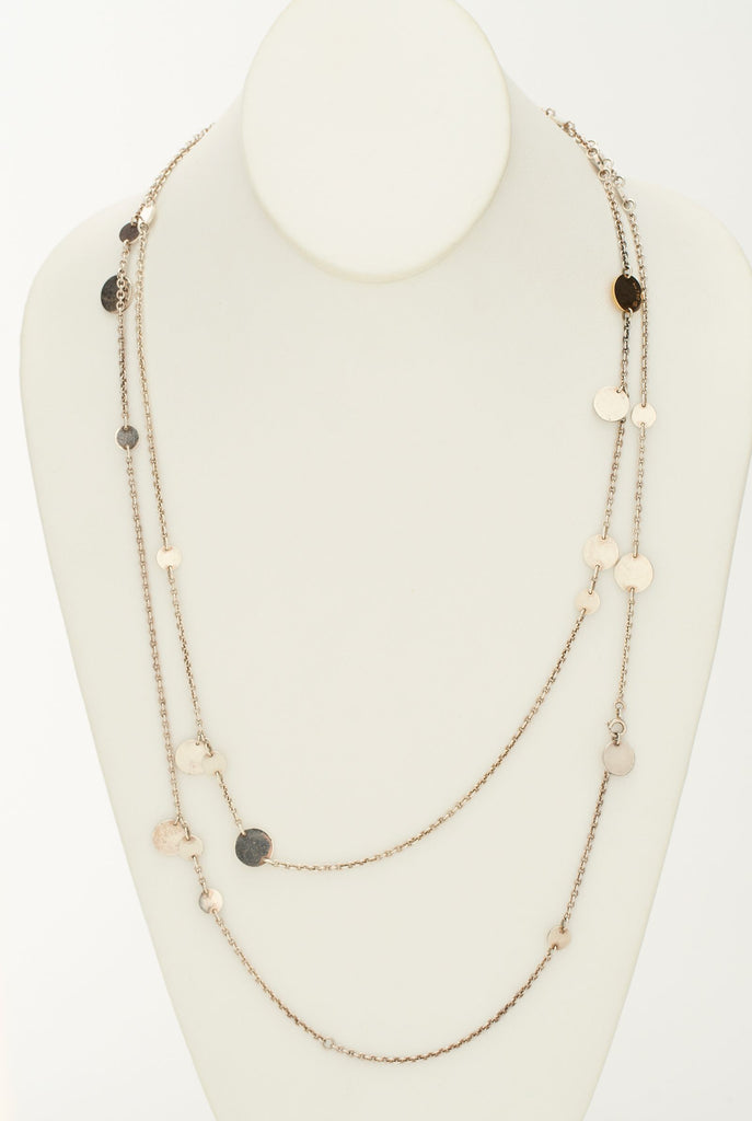 Hermès Silver & Rose Gold Long Necklace