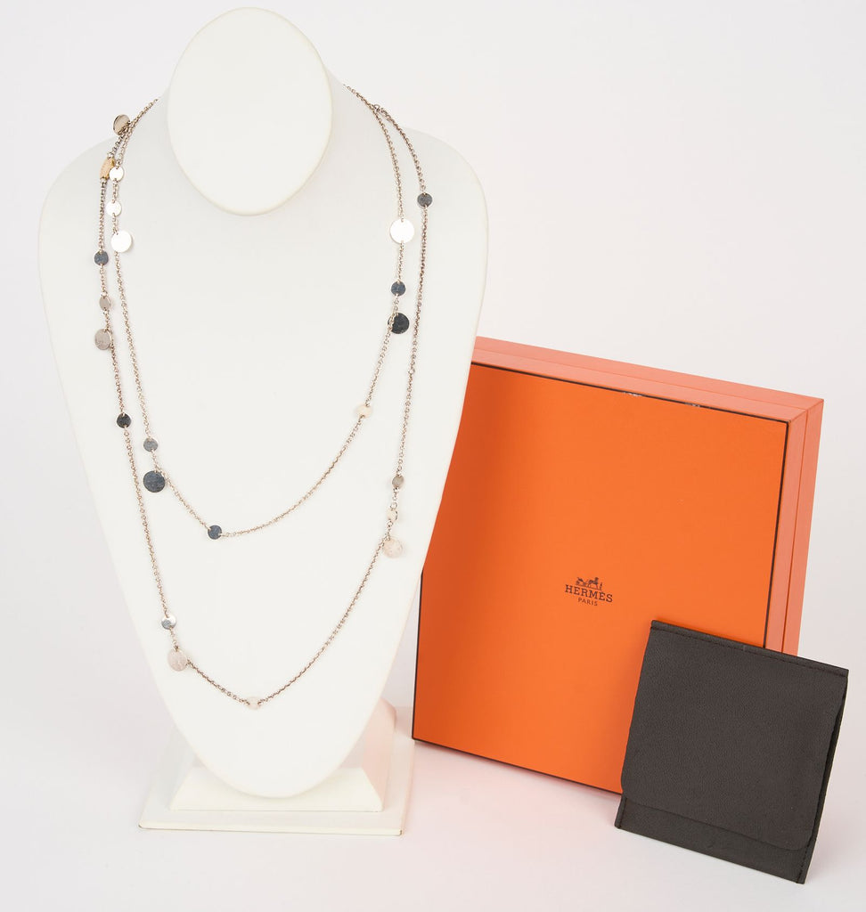 Hermès Silver & Rose Gold Long Necklace