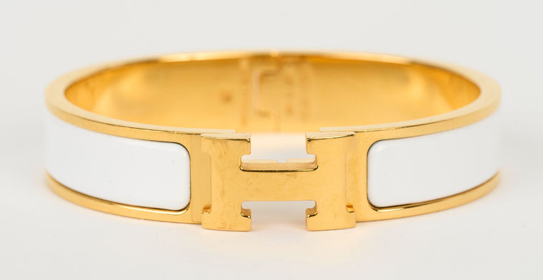 Hermès Thin Clic Clac H Enamel Bracelet