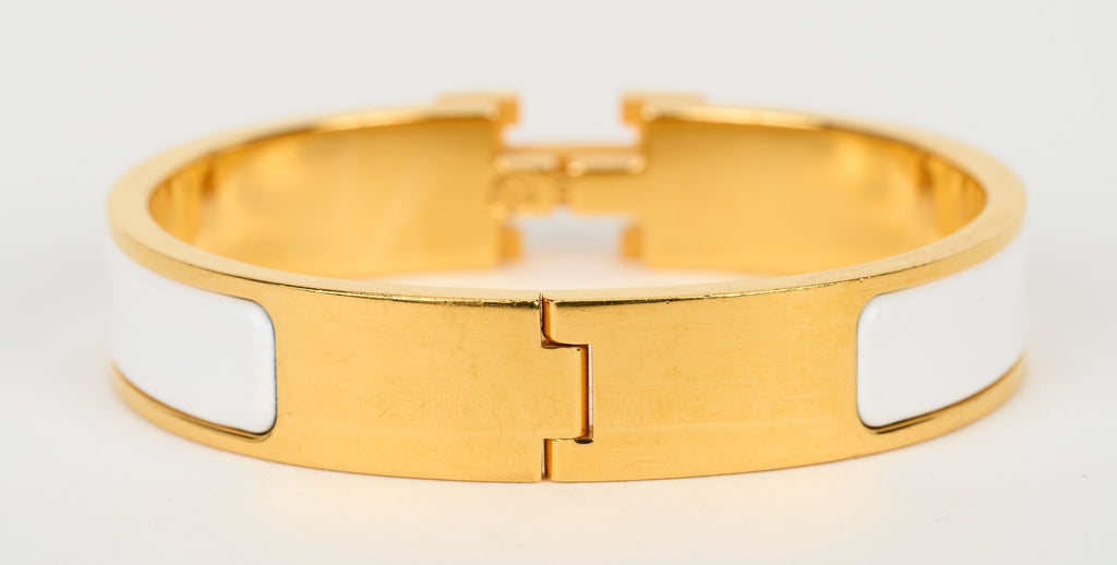 Hermès Thin Clic Clac H Enamel Bracelet