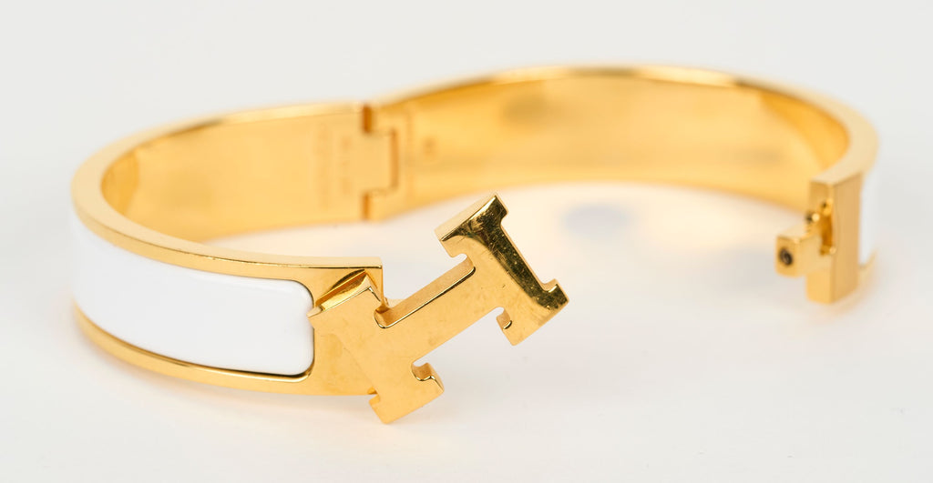 Hermès Thin Clic Clac H Enamel Bracelet