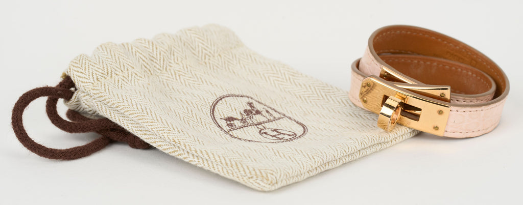 Hermès Kelly Double Tour Pink Alligator