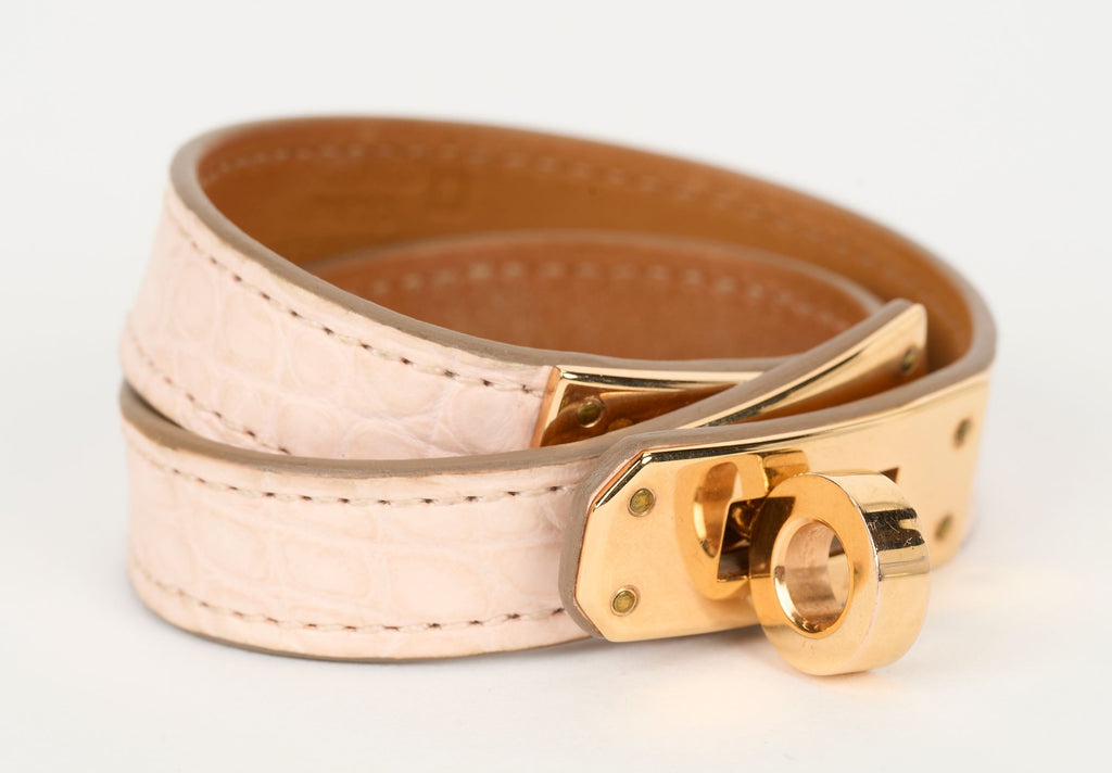Hermès Kelly Double Tour Pink Alligator