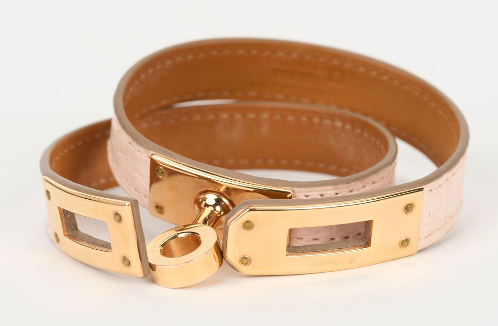 Hermès Kelly Double Tour Pink Alligator