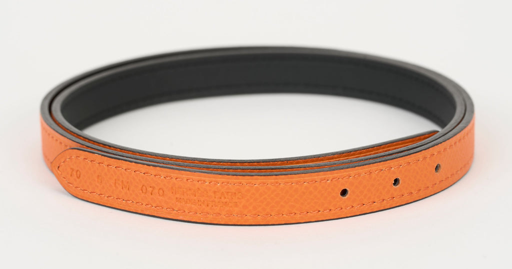 Hermès New Reversible Orange Belt Torsad