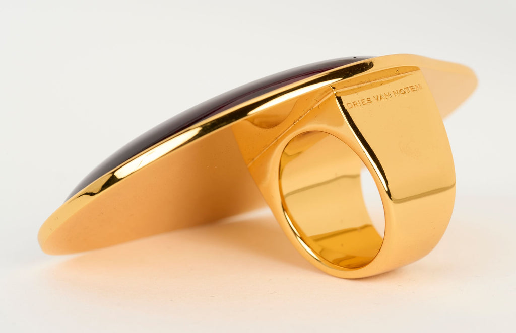 Dries Van Noten Oversize Red Ring W/Box