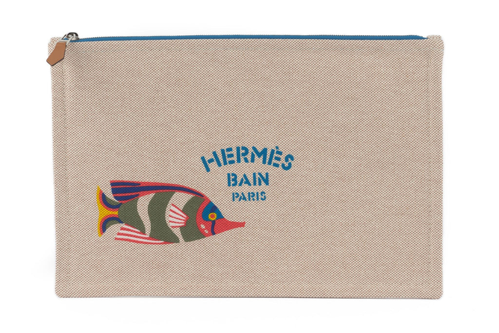 Hermès New Toile Clutch Traffic Jam