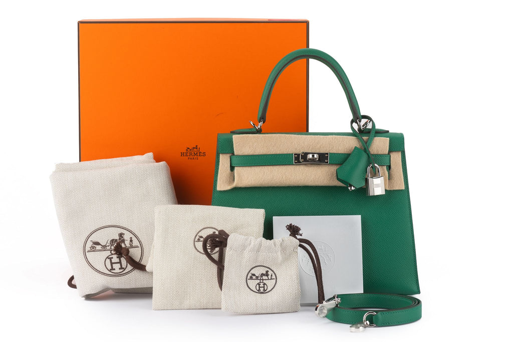 Hermès Epsom Kelly Sellier 25 Vert Jade