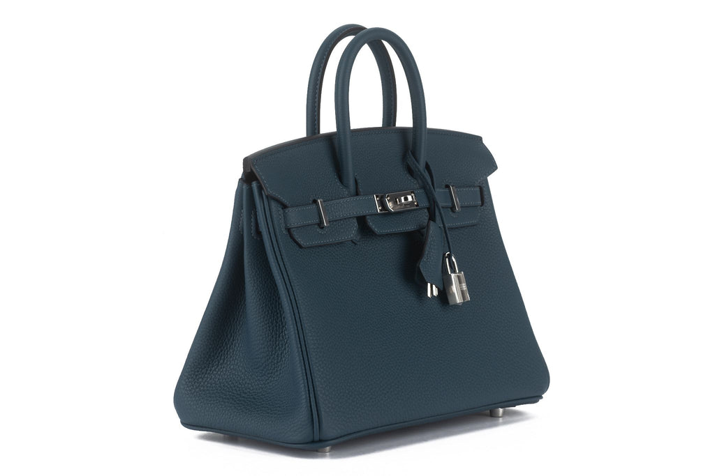 Hermès NEW Birkin 25 Togo Blue De Prusse