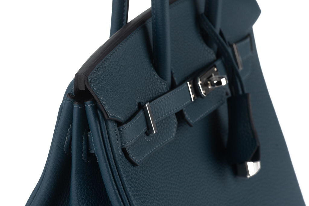 Hermès NEW Birkin 25 Togo Blue De Prusse