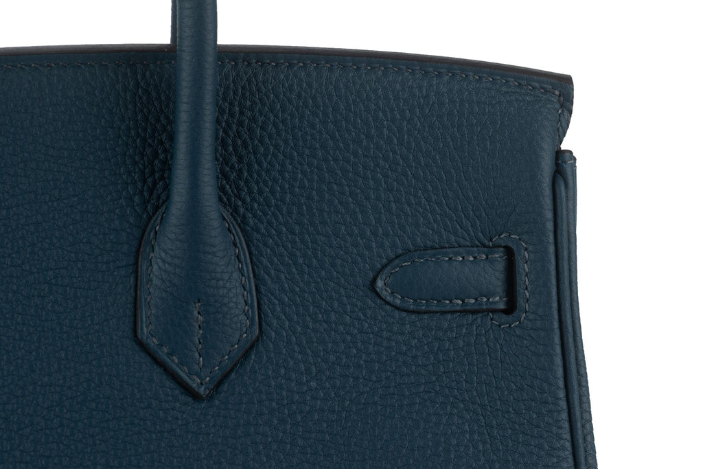 Hermès NEW Birkin 25 Togo Blue De Prusse