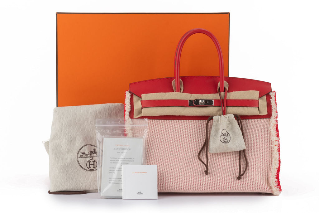Hermès Swift Twill H Fray Fray Birkin 35
