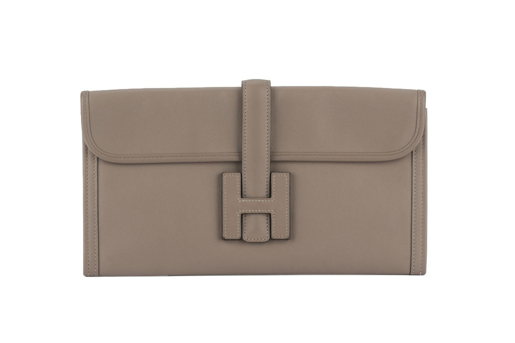 Hermès Swift Jige Elan 29 Clutch Etoupe