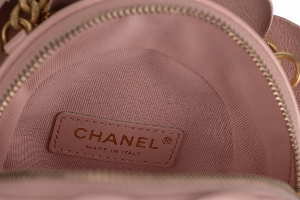 Chanel New Pink Camellia Round Bag