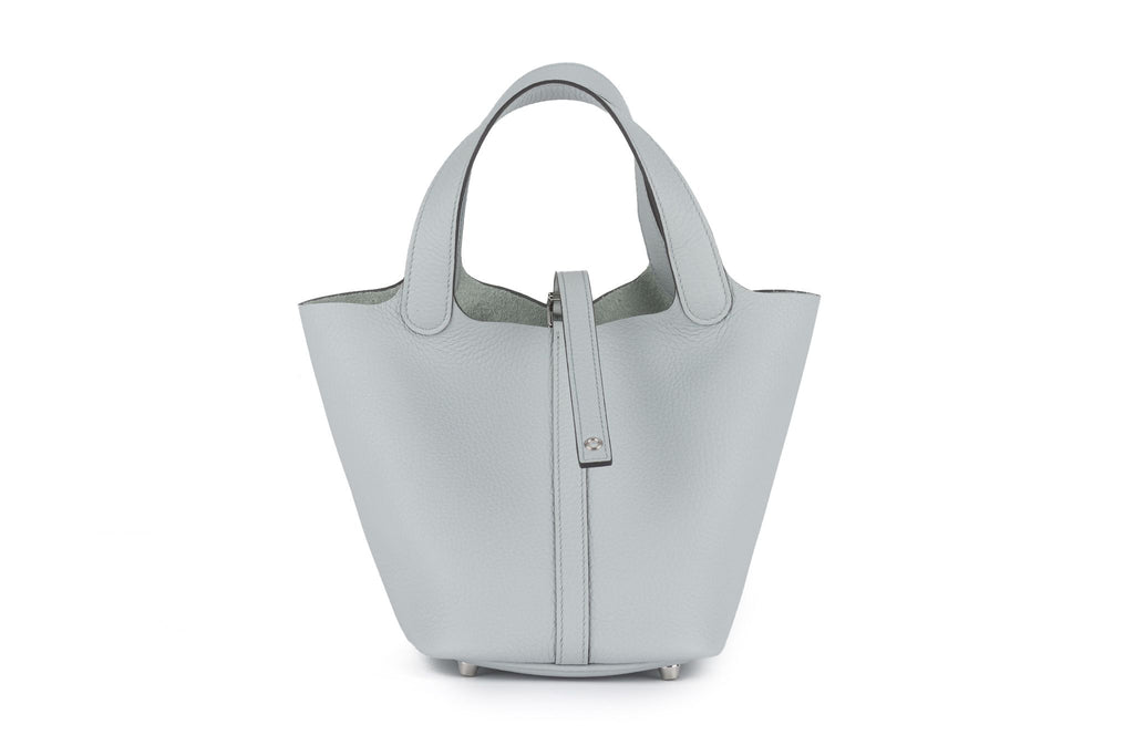 Hermès New Pearl Grey Picotin 18 Togo