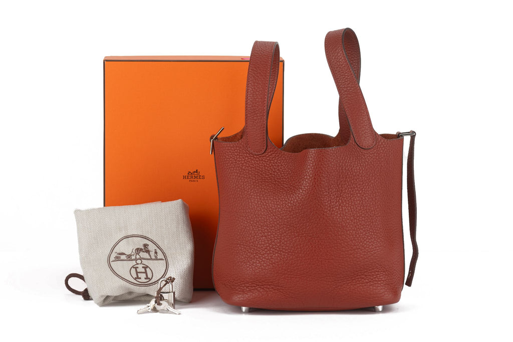 Hermès Brique Picotin 18 Lock Togo