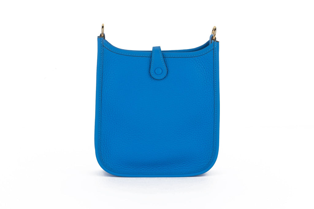 Hermès Mini Evelyne Blue De France NIB