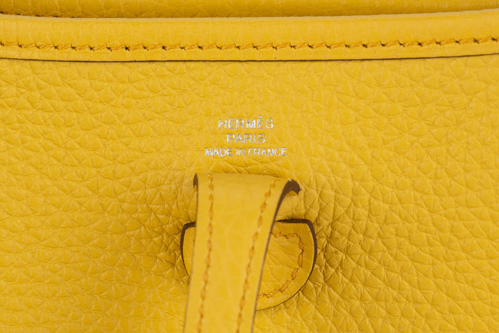 Hermès Mini Evelyne Bag Jaune Ambre NIB