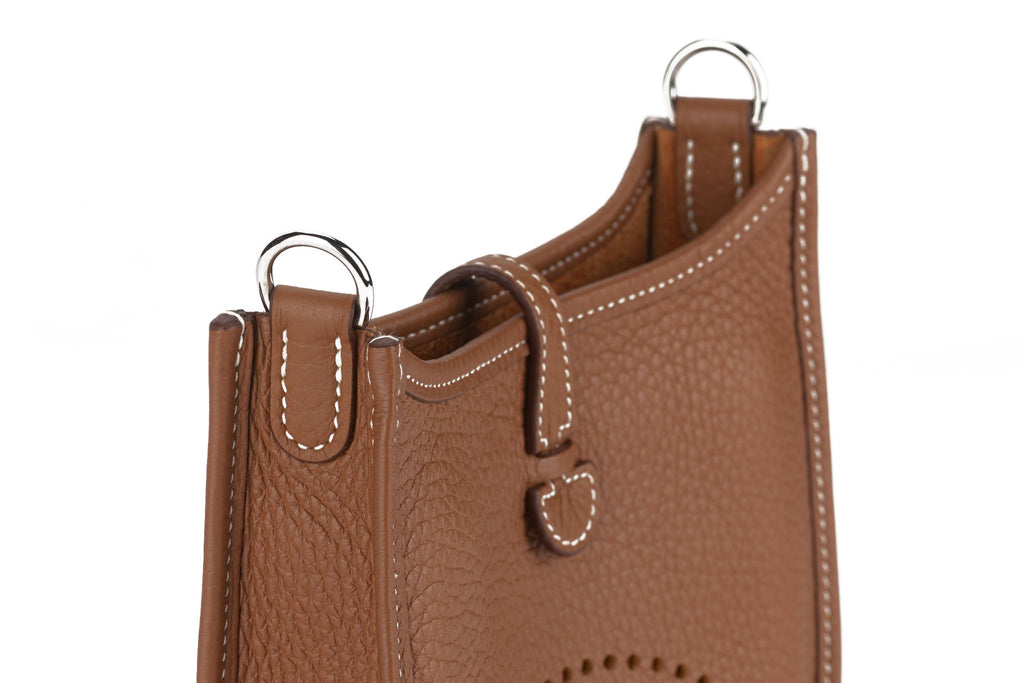 Hermès Gold Mini Evelyne Bag
