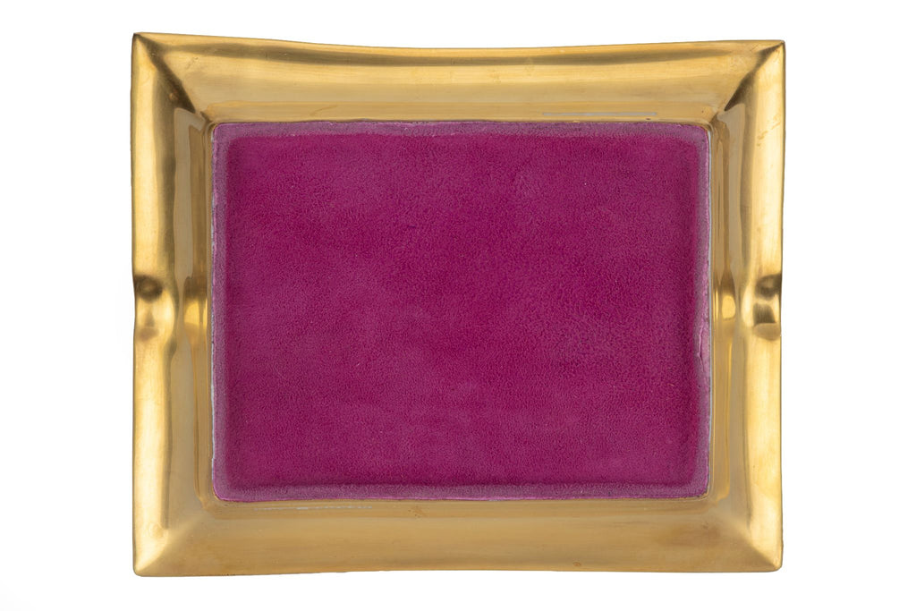 Hermès Blue Bird Gold Porcelain Ashtray